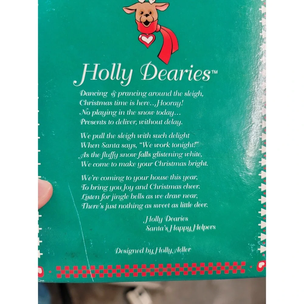 Kurt S. Adler Holly‎ Dearies Reindeer Christmas Ornament New in Box